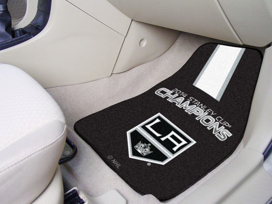 Los Angeles Kings Front Carpet Car Mat Set - 2 Pieces, 2014 NHL Stanley Cup Champions - Los Angeles Kings