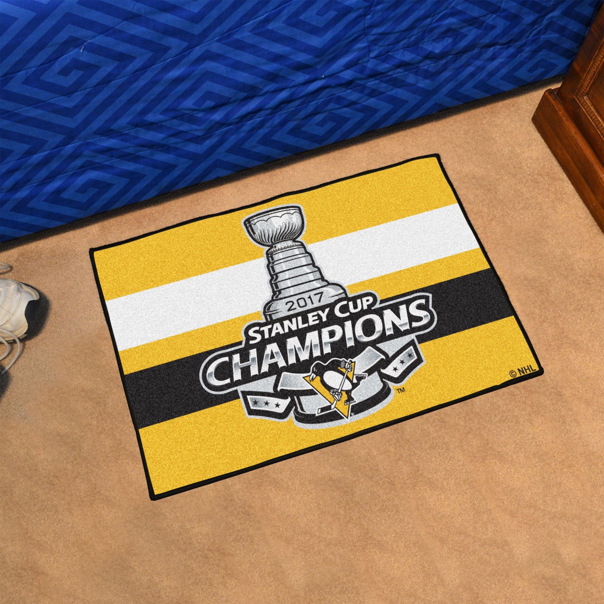 Pittsburgh Penguins Starter Mat Accent Rug - 19in. x 30in., 2017 NHL Stanley Cup Champions - Pittsburgh Penguins