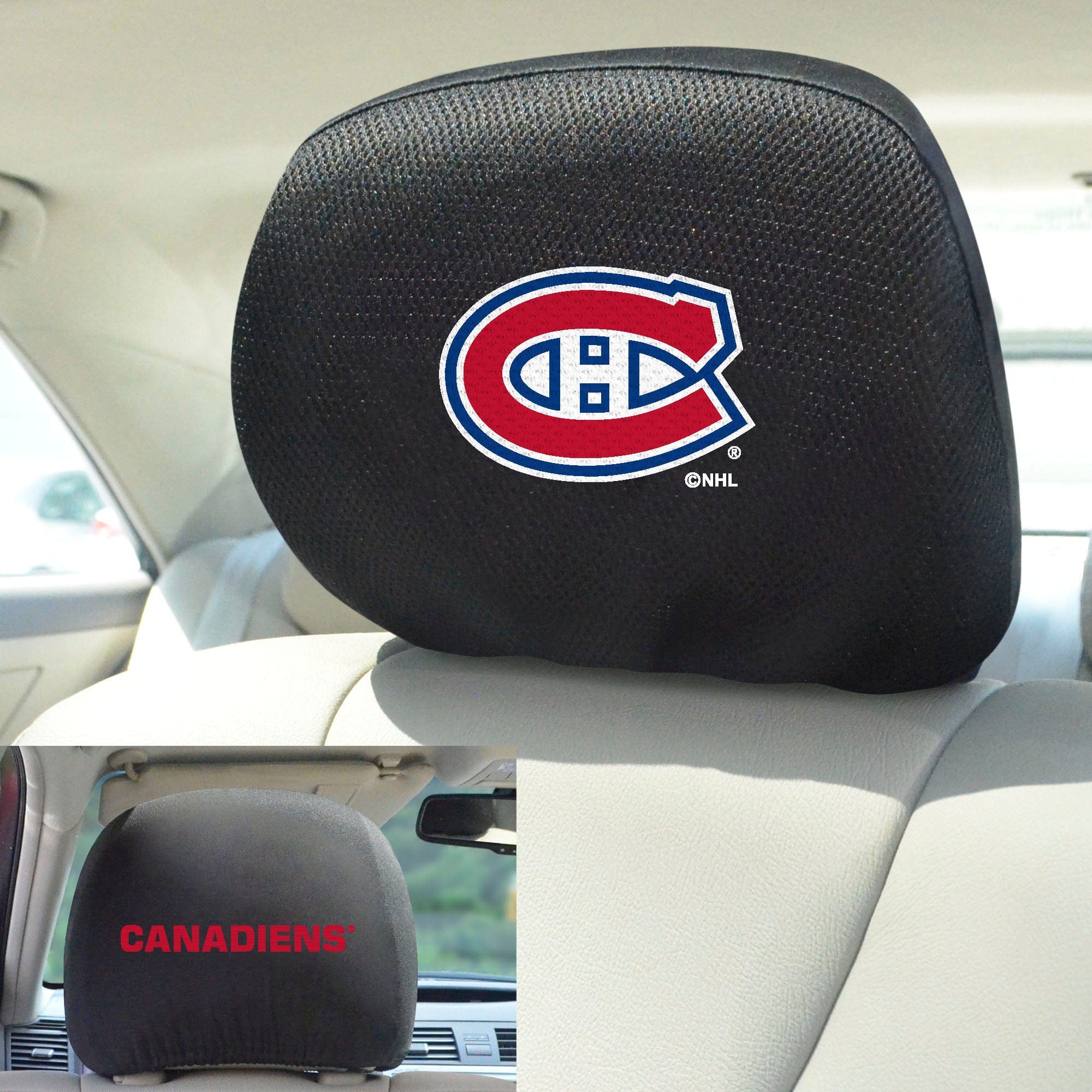 Montreal Canadiens Embroidered Head Rest Cover Set - 2 Pieces - Montreal Canadiens