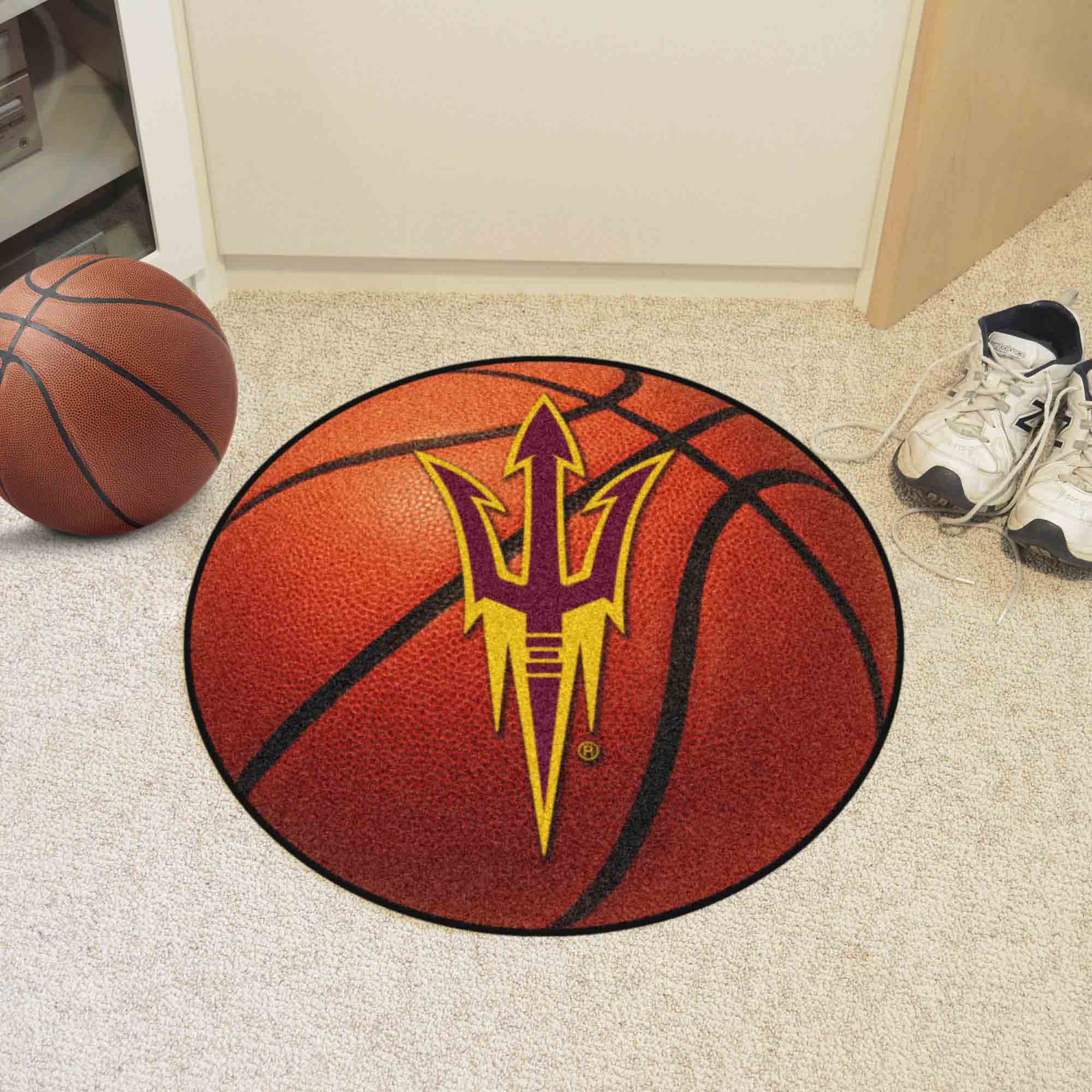 Arizona State Sun Devils Basketball Rug - 27in. Diameter - Arizona State
