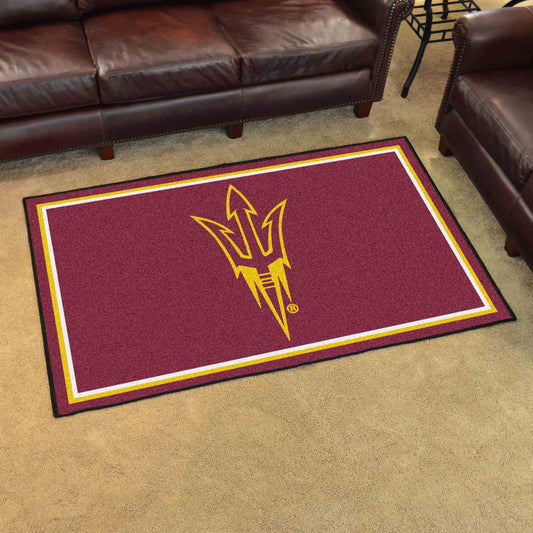 Arizona State Sun Devils 4ft. x 6ft. Plush Area Rug, Pitchfork Logo - Arizona State