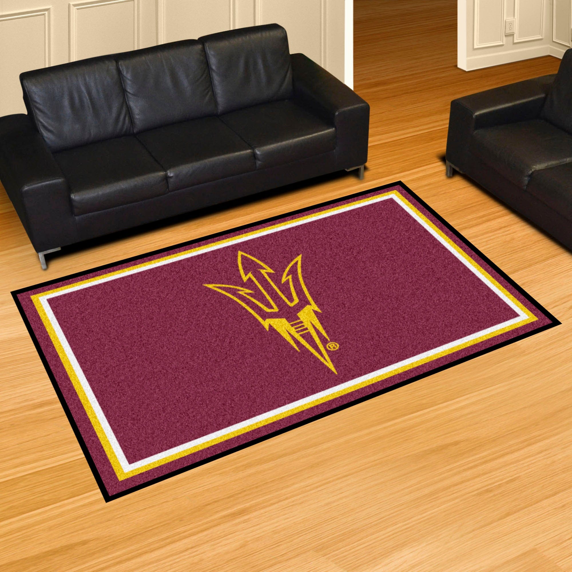 Arizona State Sun Devils 5ft. x 8 ft. Plush Area Rug, Pitchfork Logo - Arizona State