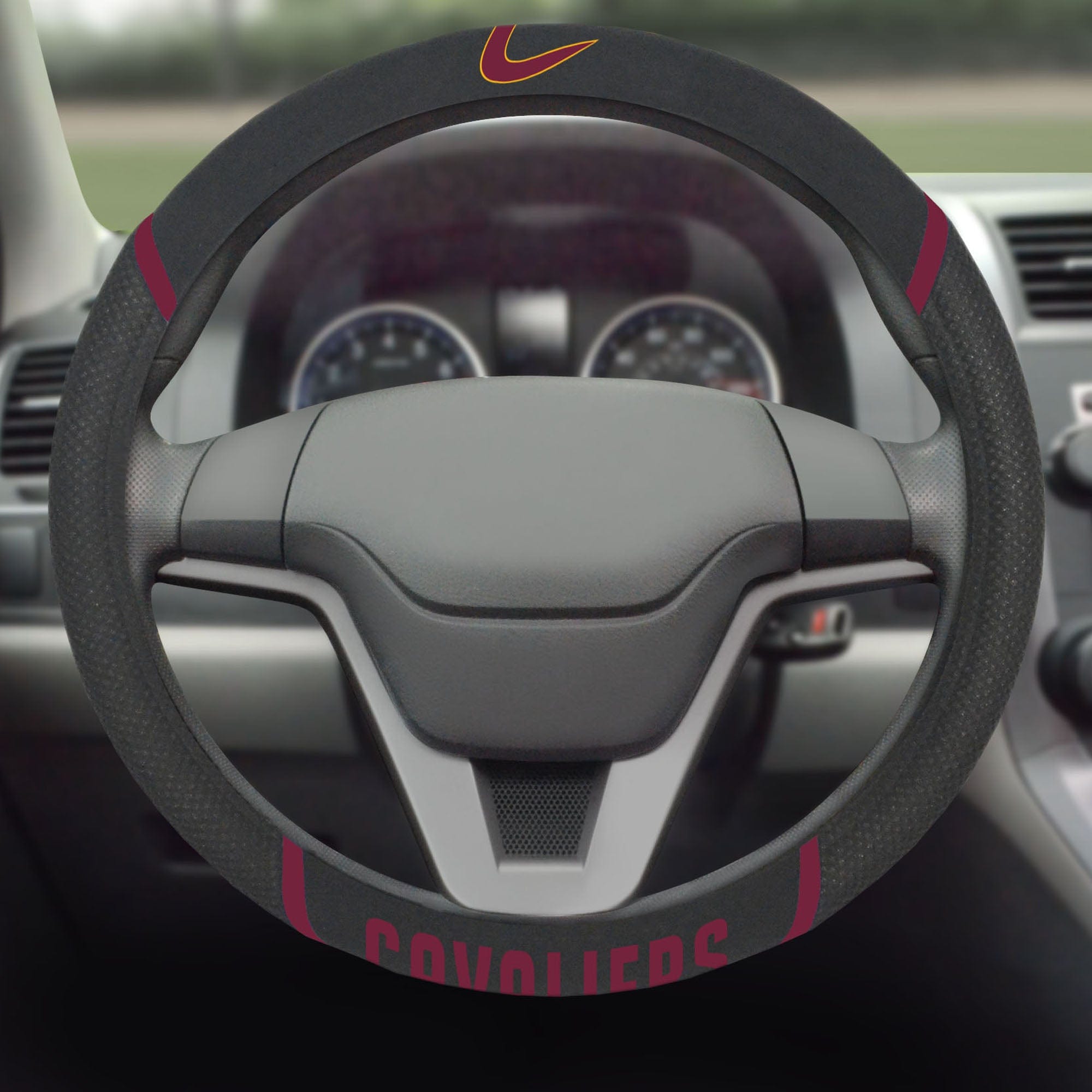 Cleveland Cavaliers Embroidered Steering Wheel Cover - Cleveland Cavaliers