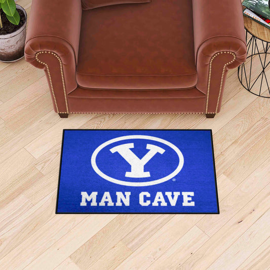 BYU Cougars Man Cave Starter Mat Accent Rug - 19in. x 30in. - BYU