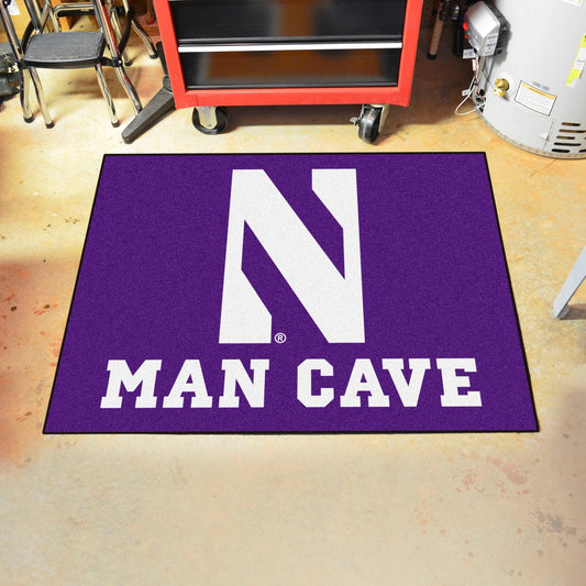 Northwestern Wildcats Man Cave All-Star Rug - 34 in. x 42.5 in. - Northwestern