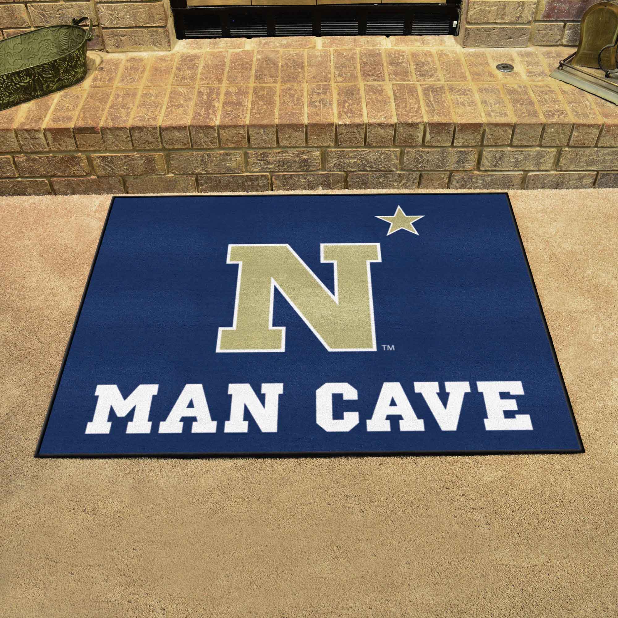 Naval Academy Man Cave All-Star Rug - 34 in. x 42.5 in. - Naval Academy
