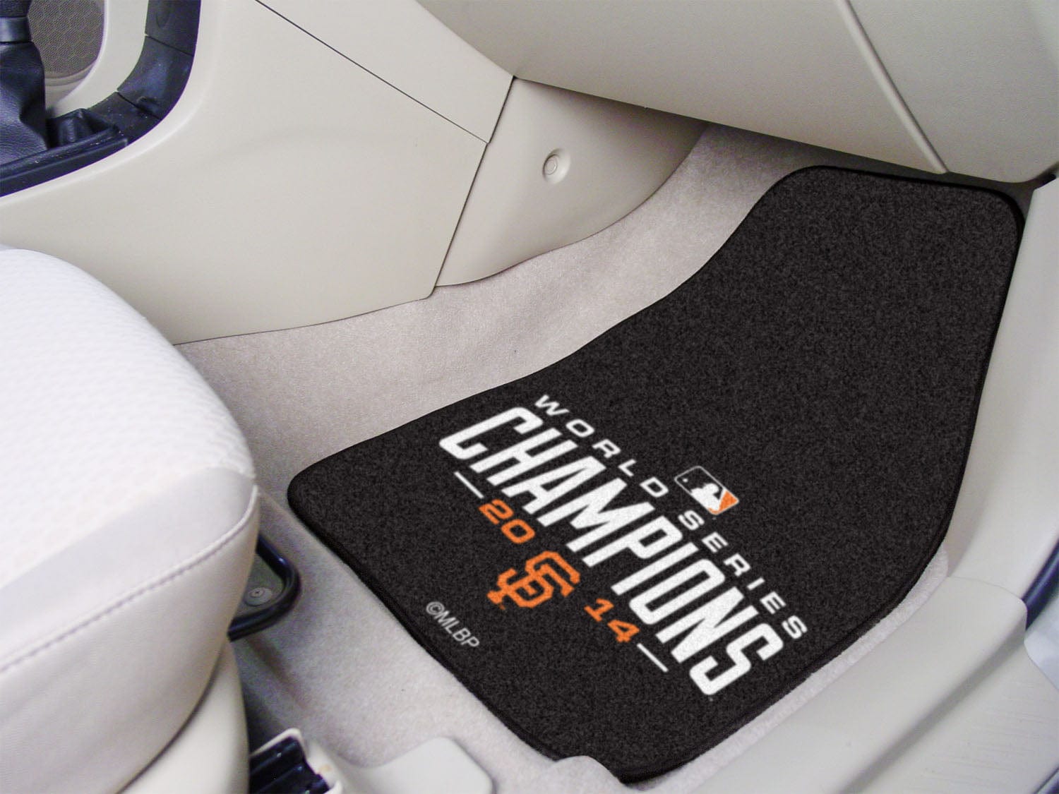 San Francisco Giants 2014 MLB World Series Champions Front Carpet Car Mat Set - 2 Pieces - San Francisco Giants