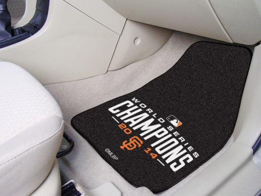 San Francisco Giants 2014 MLB World Series Champions Front Carpet Car Mat Set - 2 Pieces - San Francisco Giants