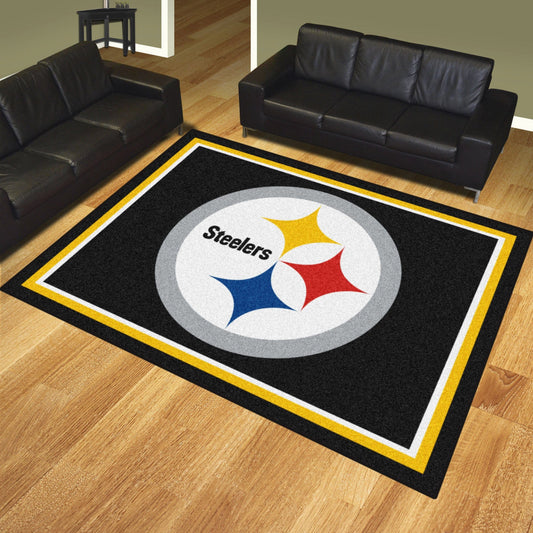 Pittsburgh Steelers 8ft. x 10 ft. Plush Area Rug - Pittsburgh Steelers