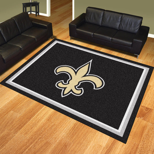 New Orleans Saints 8ft. x 10 ft. Plush Area Rug - New Orleans Saints