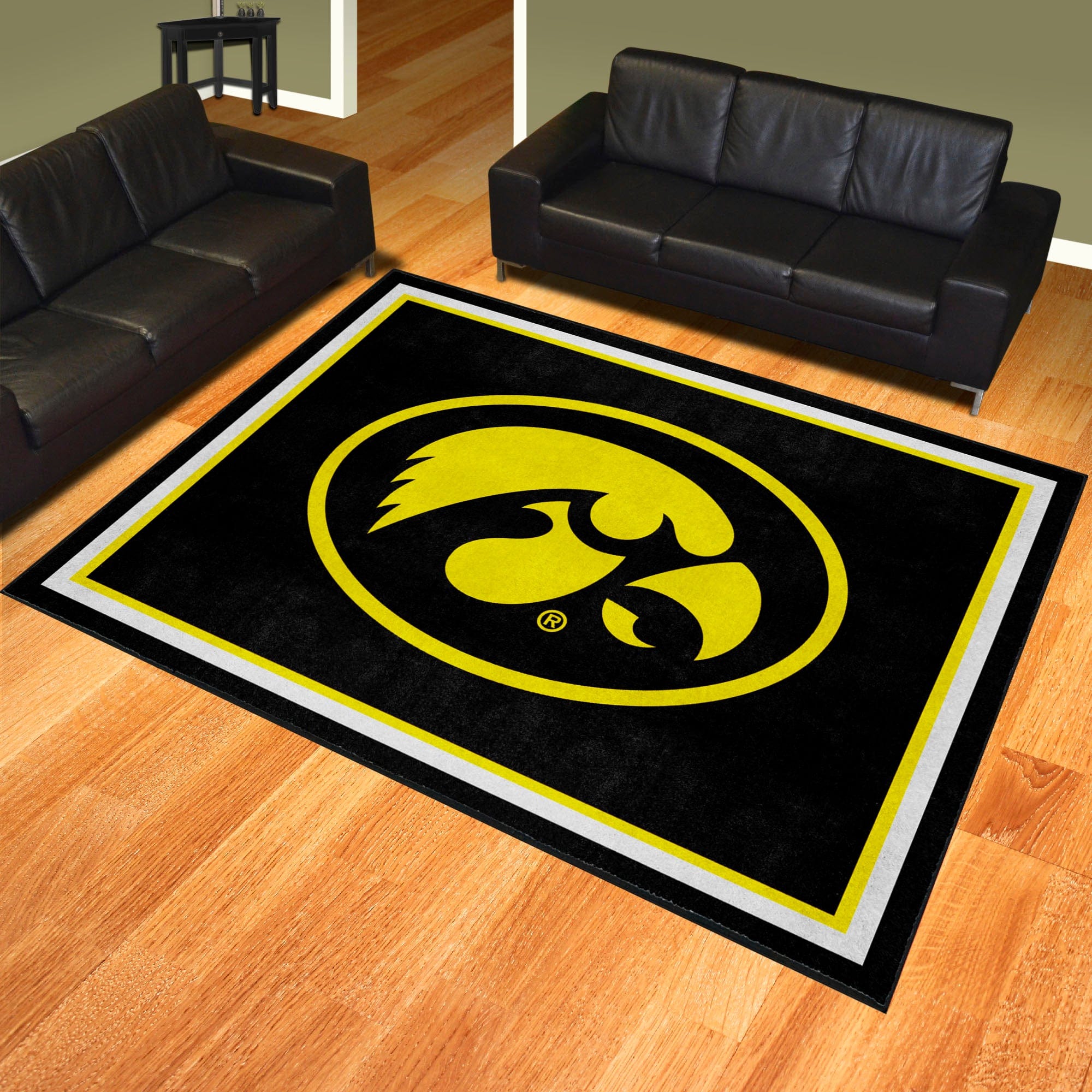 Iowa Hawkeyes 8ft. x 10 ft. Plush Area Rug - Iowa