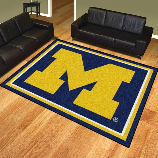 Michigan Wolverines 8ft. x 10 ft. Plush Area Rug - Michigan