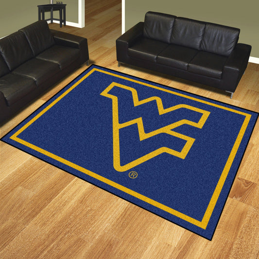 West Virginia Mountaineers 8ft. x 10 ft. Plush Area Rug