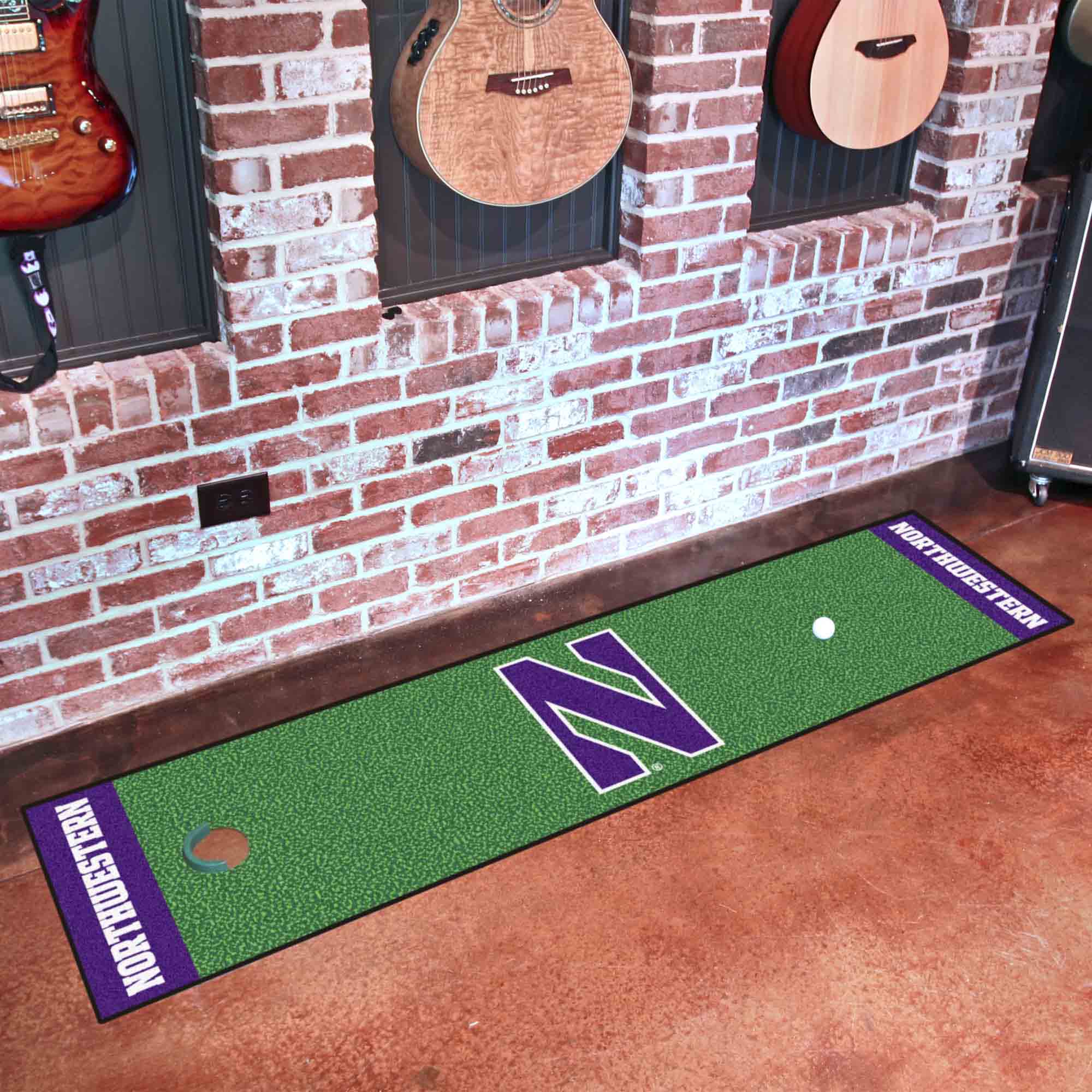 Northwestern Wildcats Putting Green Mat - 1.5ft. x 6ft. - Northwestern