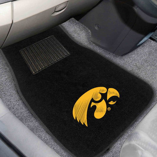 Iowa Hawkeyes Embroidered Car Mat Set - 2 Pieces - Iowa