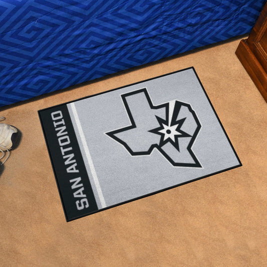 San Antonio Spurs Starter Mat Accent Rug - 19in. x 30in. Uniform Design - San Antonio Spurs
