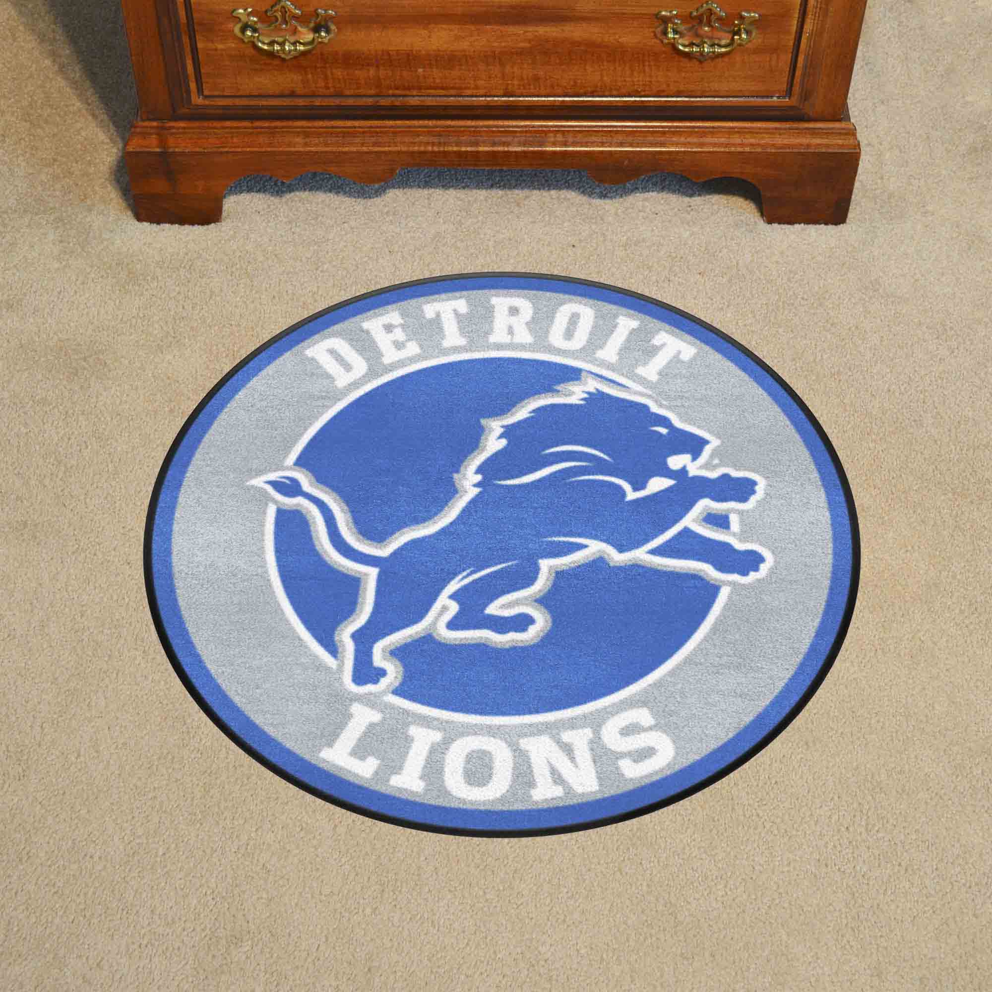 Detroit Lions Roundel Rug - 27in. Diameter - Detroit Lions