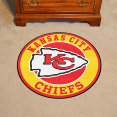 Kansas City Chiefs Roundel Rug - 27in. Diameter - Kansas City Chiefs