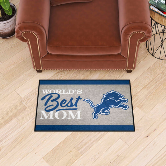 Detroit Lions World's Best Mom Starter Mat Accent Rug - 19in. x 30in. - Detroit Lions
