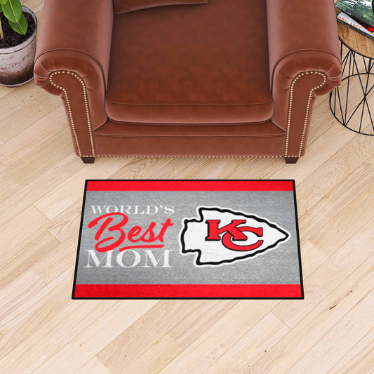 Kansas City Chiefs World's Best Mom Starter Mat Accent Rug - 19in. x 30in. - Kansas City Chiefs