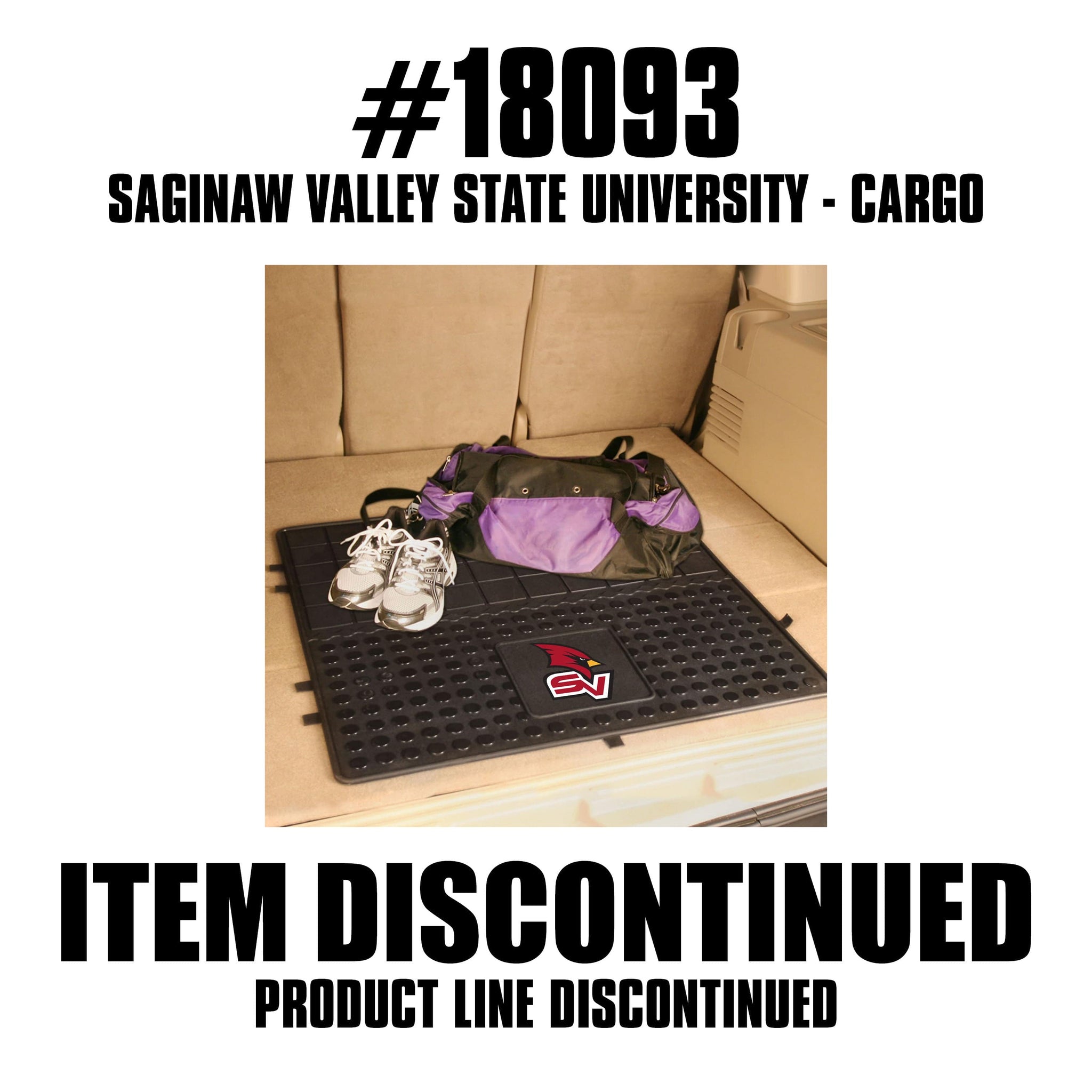 Saginaw Valley State Cardinals Heavy Duty Cargo Mat 31"x31" - Saginaw Valley State - Flyclothing LLC