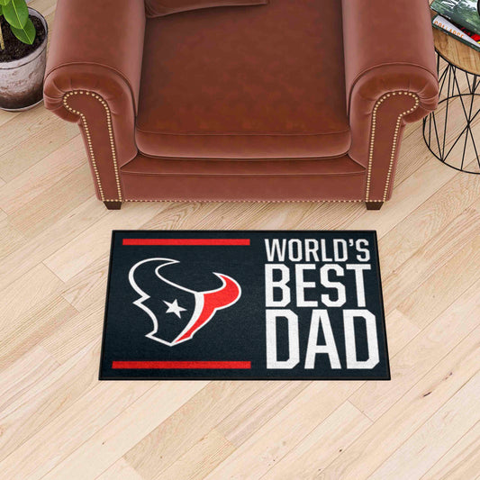Houston Texans Starter Mat Accent Rug - 19in. x 30in. World's Best Dad Starter Mat - Houston Texans