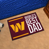 Washington Commanders Starter Mat Accent Rug - 19in. x 30in. World's Best Dad Starter Mat - Washington Commanders