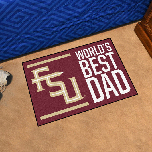 Florida State Seminoles Starter Mat Accent Rug - 19in. x 30in. World's Best Dad Starter Mat - Florida State