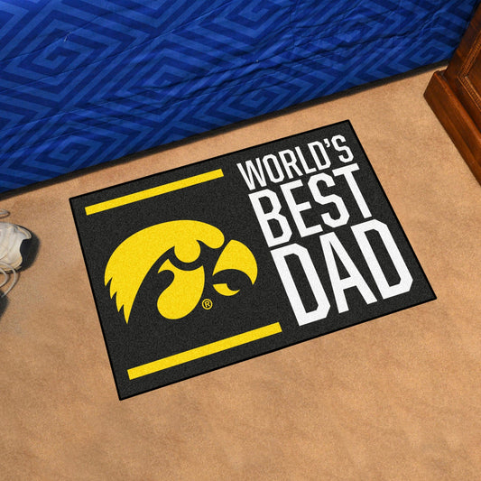 Iowa Hawkeyes Starter Mat Accent Rug - 19in. x 30in. World's Best Dad Starter Mat - Iowa