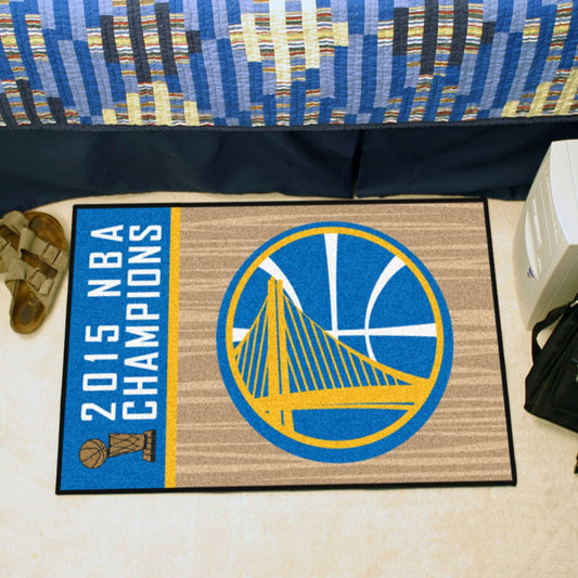 Golden State Warriors 2015 NBA Champions Starter Mat Accent Rug - 19in. x 30in. - Golden State Warriors