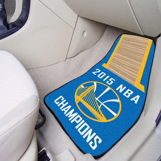 Golden State Warriors 2015 NBA Champions Front Carpet Car Mat Set - 2 Pieces - Golden State Warriors