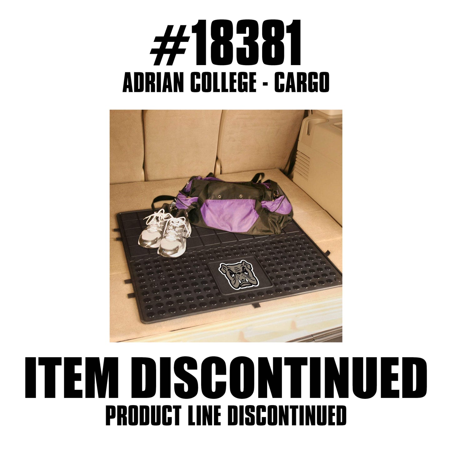 Adrian College Bulldogs Heavy Duty Cargo Mat 31"x31" - Adrian College - Flyclothing LLC