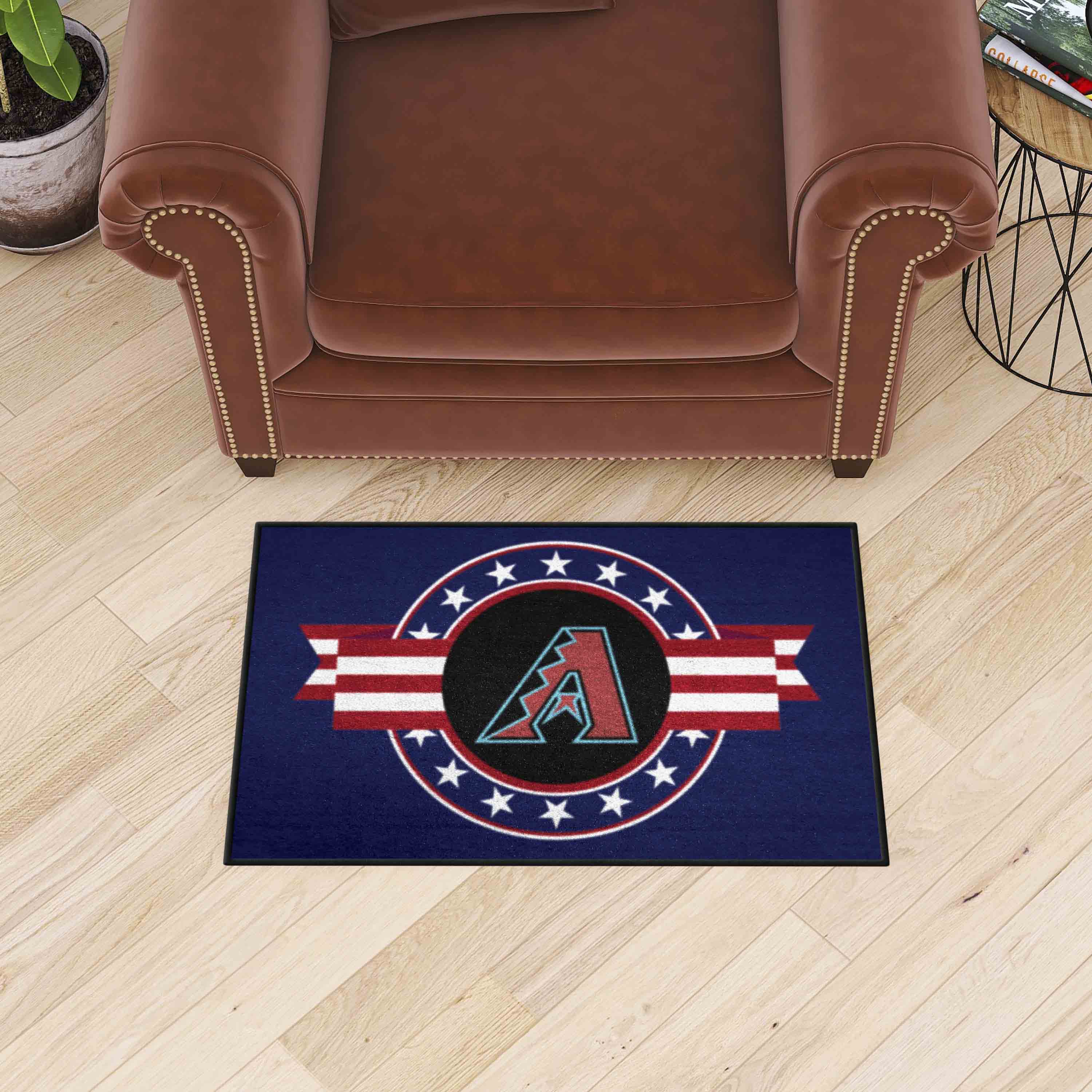 Arizona Diamondbacks Starter Mat Accent Rug - 19in. x 30in. Patriotic Starter Mat - Arizona Diamondbacks