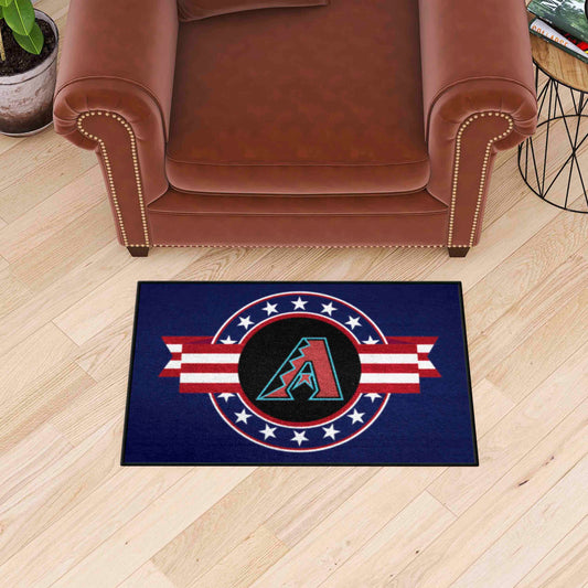 Arizona Diamondbacks Starter Mat Accent Rug - 19in. x 30in. Patriotic Starter Mat - Arizona Diamondbacks