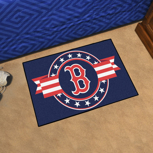 Boston Red Sox Starter Mat Accent Rug - 19in. x 30in. Patriotic Starter Mat - Boston Red Sox