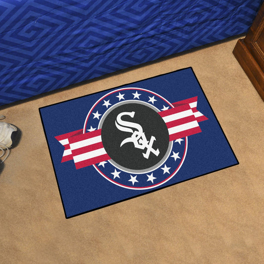Chicago White Sox Starter Mat Accent Rug - 19in. x 30in. Patriotic Starter Mat - Chicago White Sox