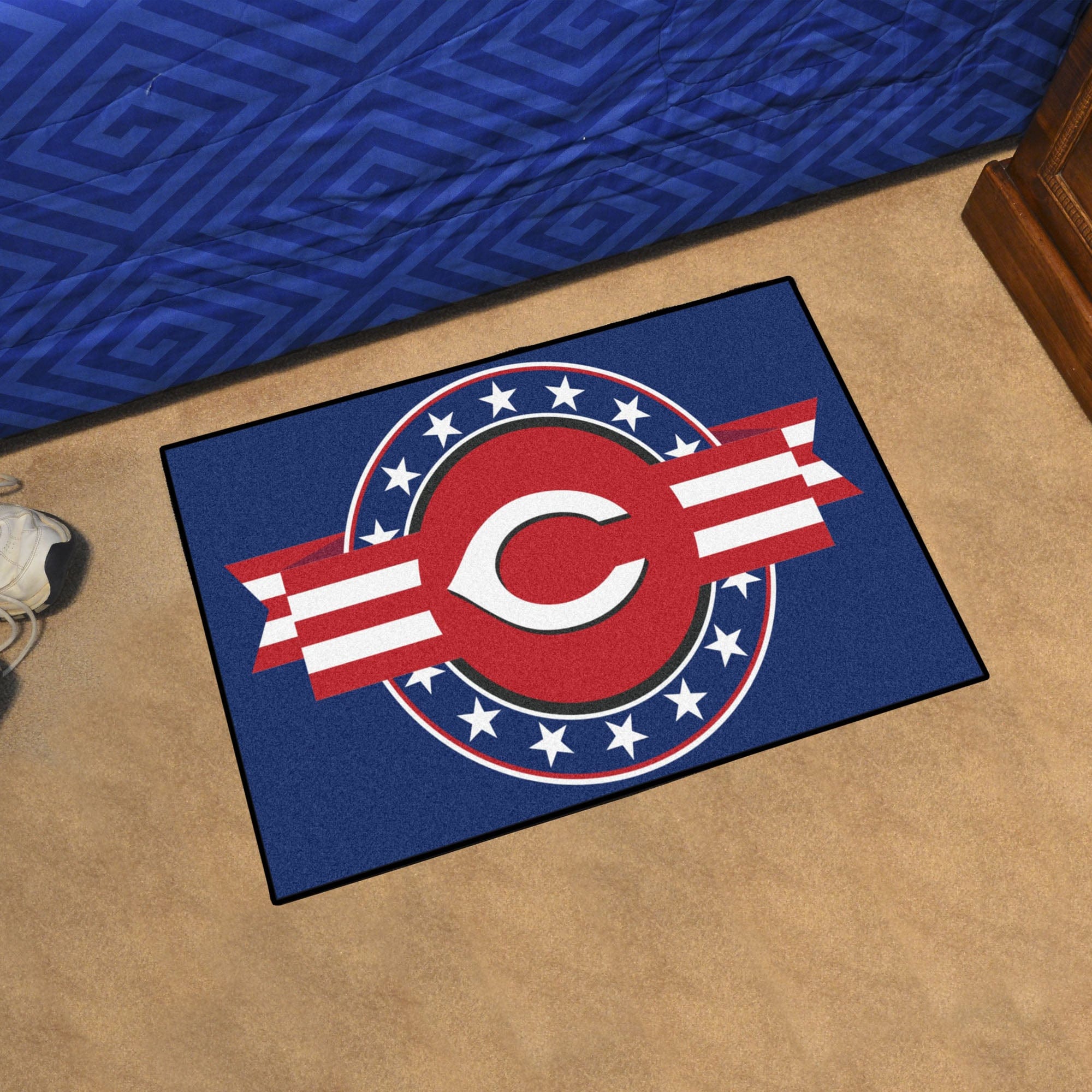 Cincinnati Reds Starter Mat Accent Rug - 19in. x 30in. Patriotic Starter Mat - Cincinnati Reds