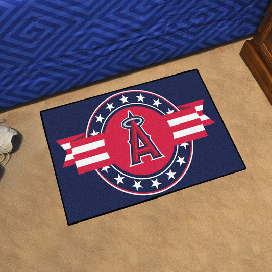 Los Angeles Angels Starter Mat Accent Rug - 19in. x 30in. Patriotic Starter Mat - Los Angeles Angels