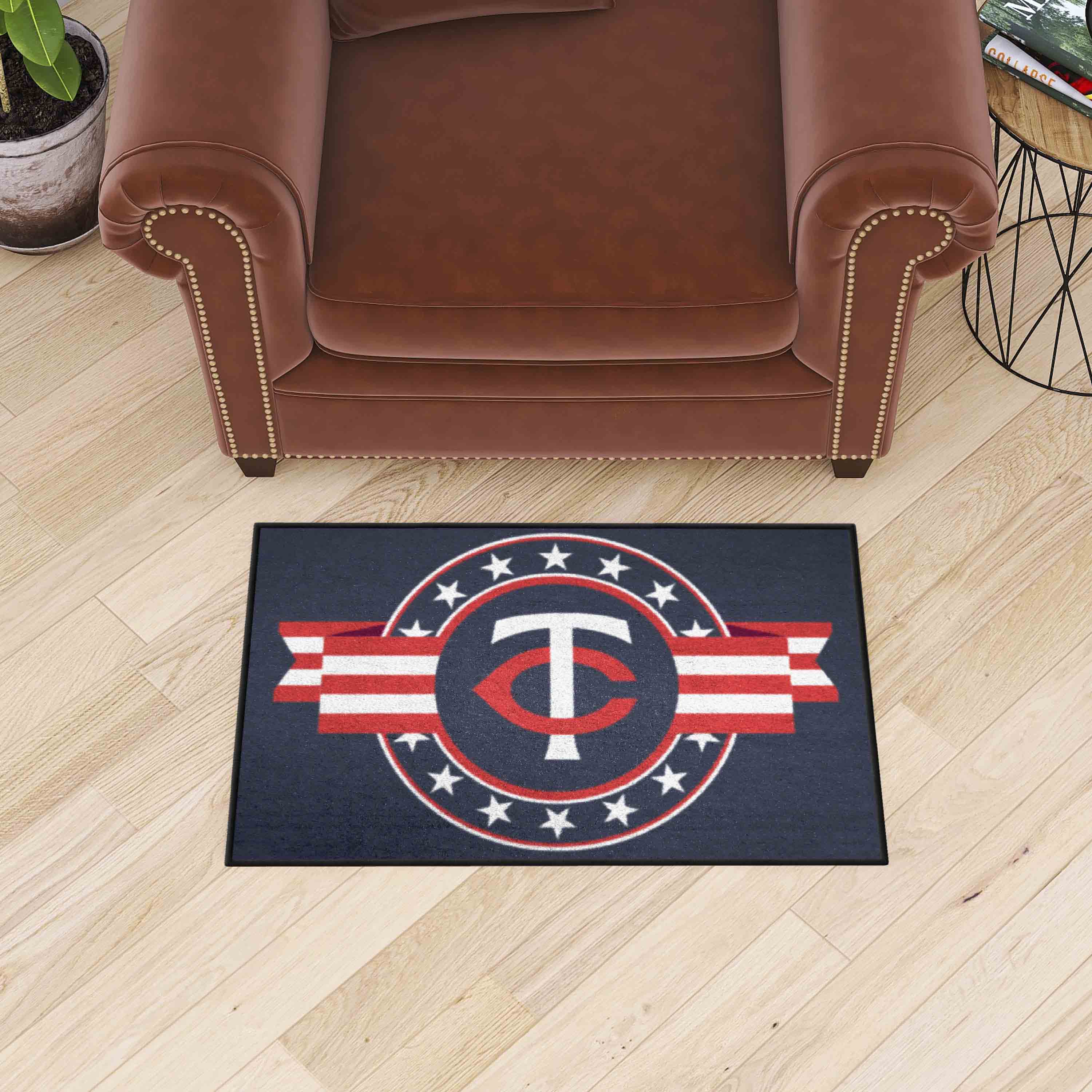 Minnesota Twins Starter Mat Accent Rug - 19in. x 30in. Patriotic Starter Mat - Minnesota Twins