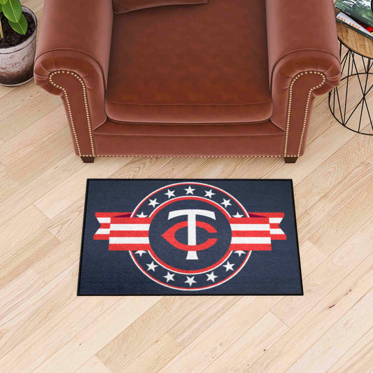 Minnesota Twins Starter Mat Accent Rug - 19in. x 30in. Patriotic Starter Mat - Minnesota Twins