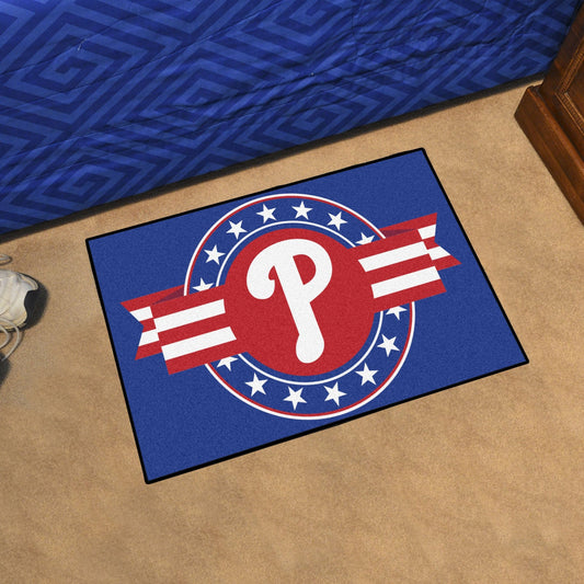 Philadelphia Phillies Starter Mat Accent Rug - 19in. x 30in. Patriotic Starter Mat - Philadelphia Phillies