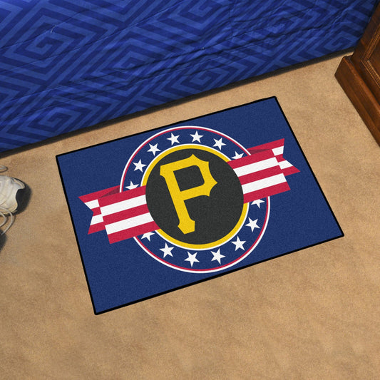 Pittsburgh Pirates Starter Mat Accent Rug - 19in. x 30in. Patriotic Starter Mat - Pittsburgh Pirates
