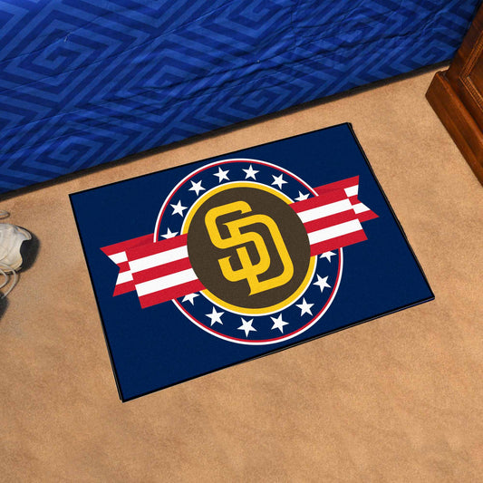San Diego Padres Starter Mat Accent Rug - 19in. x 30in. Patriotic Starter Mat - San Diego Padres