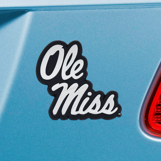 Ole Miss Rebels 3D Chrome Metal Emblem - Ole Miss