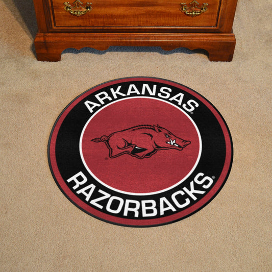 Arkansas Razorbacks Roundel Rug - 27in. Diameter - Arkansas