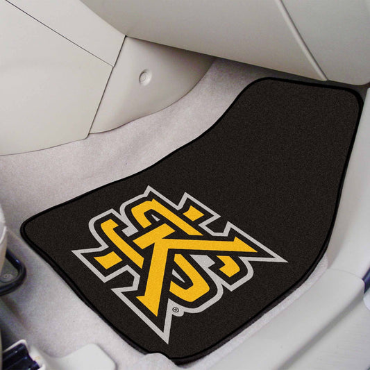 Kennesaw State Owls Front Carpet Car Mat Set - 2 Pieces, KS - Kennesaw State