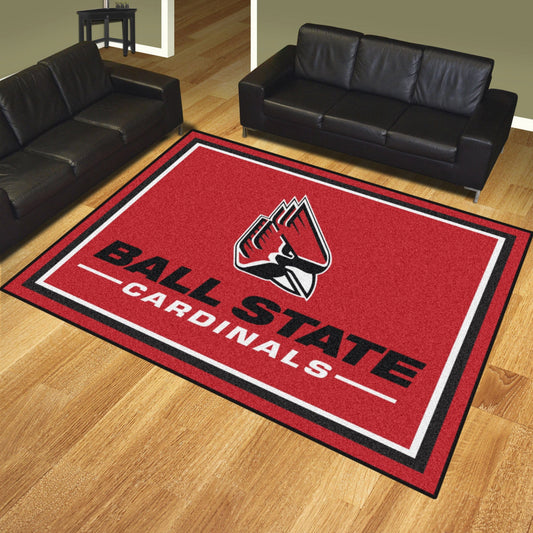 Ball State Cardinals 8ft. x 10 ft. Plush Area Rug - Ball State