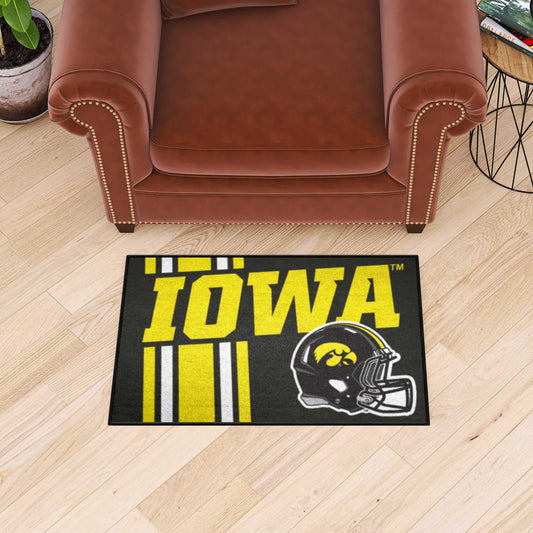Iowa Hawkeyes Starter Mat Accent Rug - 19in. x 30in., Unifrom Design - Iowa