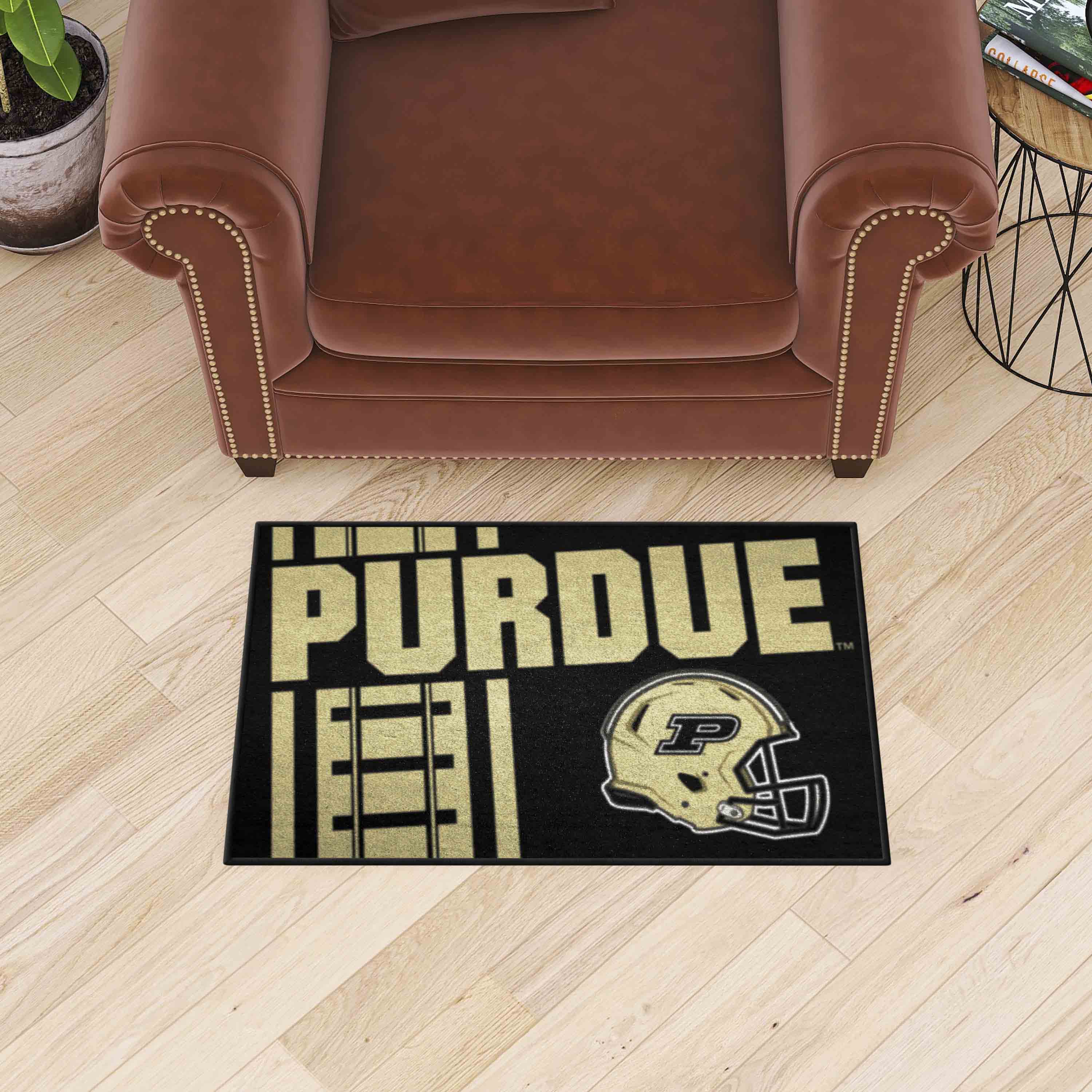 Purdue Boilermakers Starter Mat Accent Rug - 19in. x 30in., Unifrom Design - Purdue