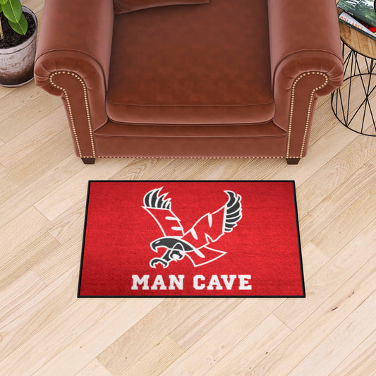 Eastern Washington Eagles Man Cave Starter Mat Accent Rug - 19in. x 30in., Red - Eastern Washington
